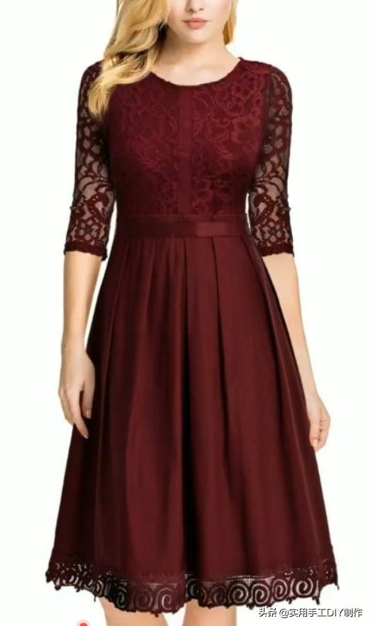 蕾丝绣花连衣裙精致美丽又优雅,设计小众蕾丝连衣裙