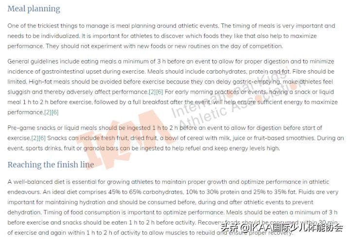 年轻运动员的营养摄取不足,运动员的营养与膳食