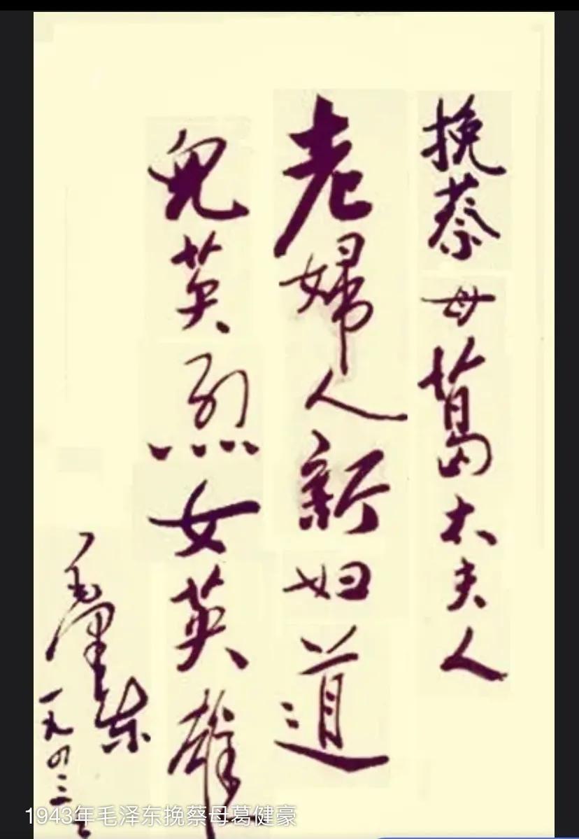 “革命的母亲”逝世后，毛*东泽**为她写挽联
