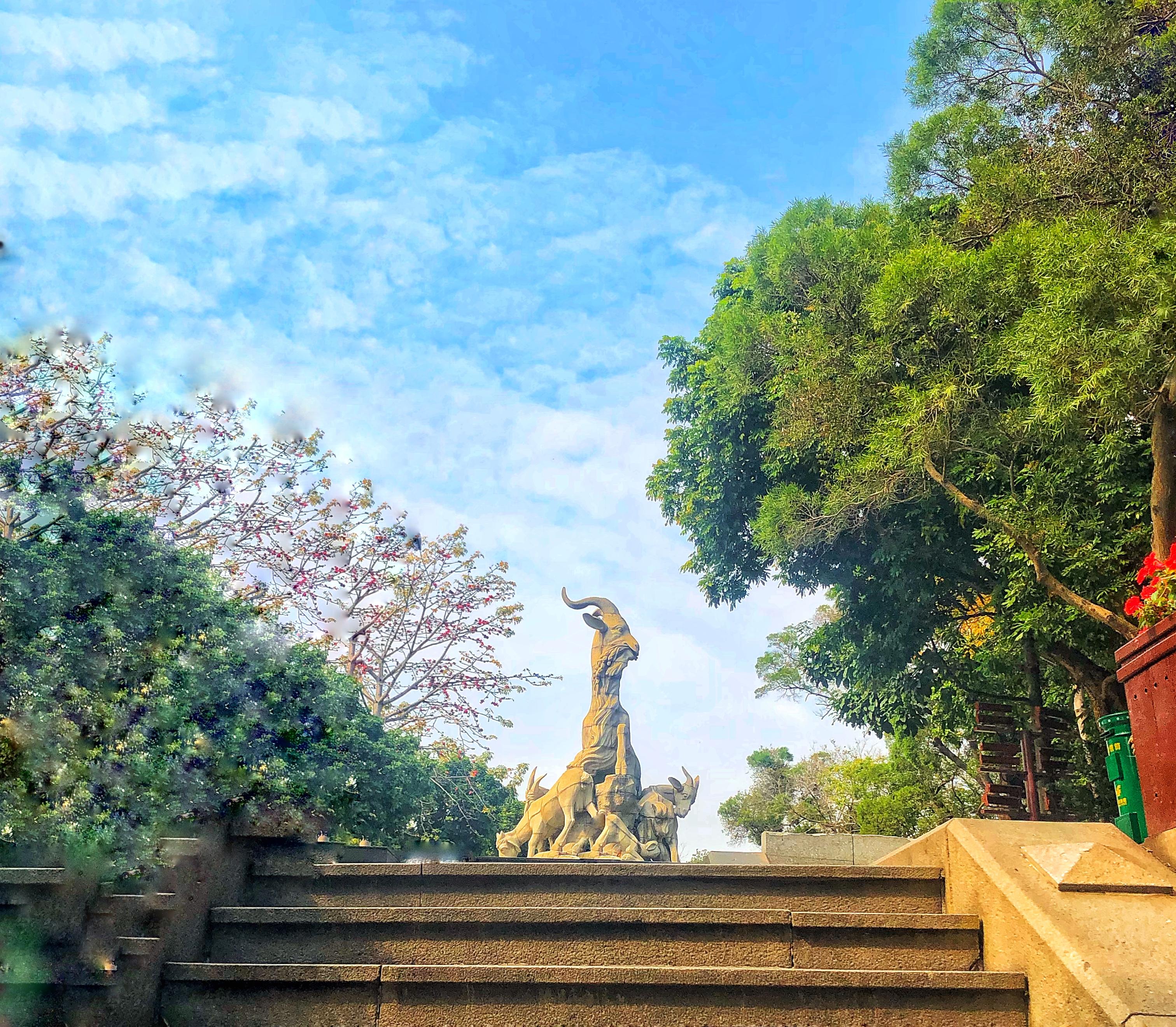 久违的越秀公园,越秀公园蓝天白云