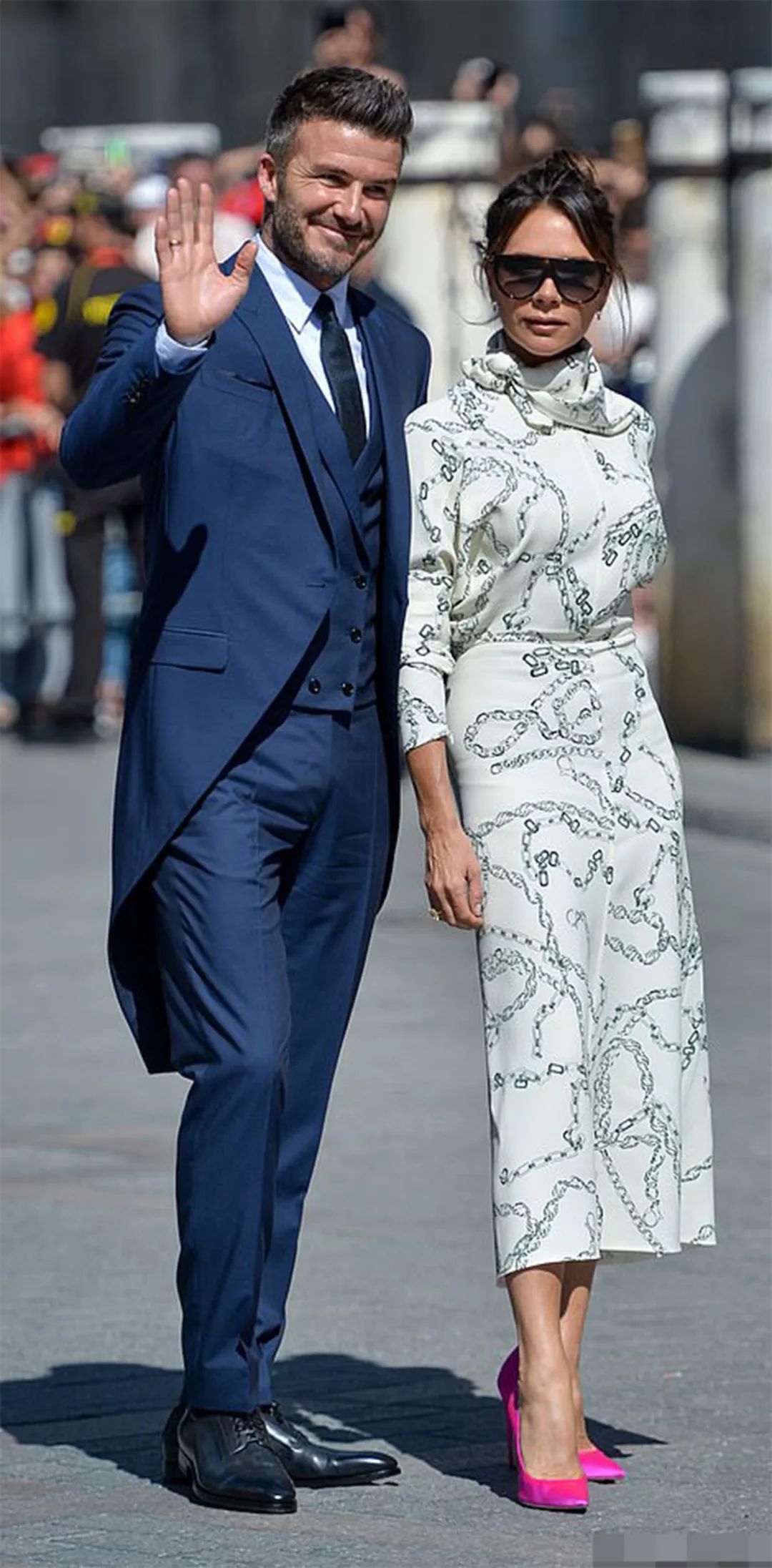 贝嫂与梅根同框,贝嫂哈里梅根婚礼