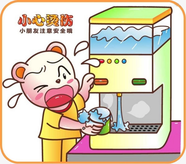 烫伤小知识卡通图片,烫伤小知识安全教案