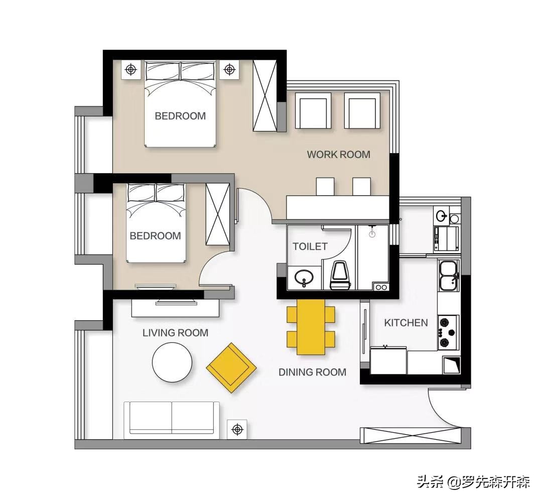 成都.柒公馆·92㎡现代简约住宅设计；营造出恰到好处的温馨感