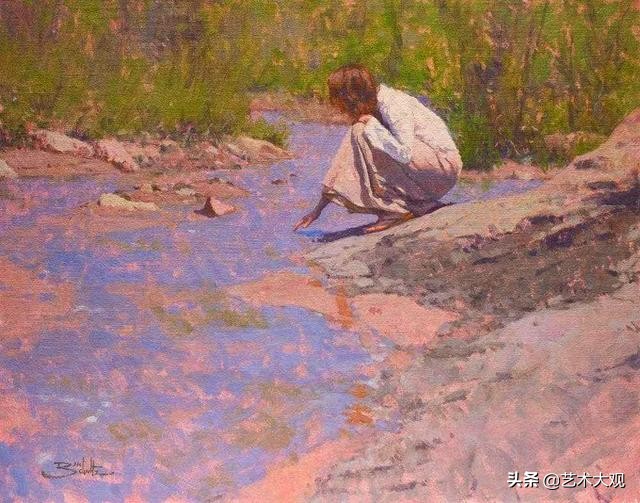 明媚阳光油画作品欣赏,美国画家埃里卡霍珀油画作品欣赏