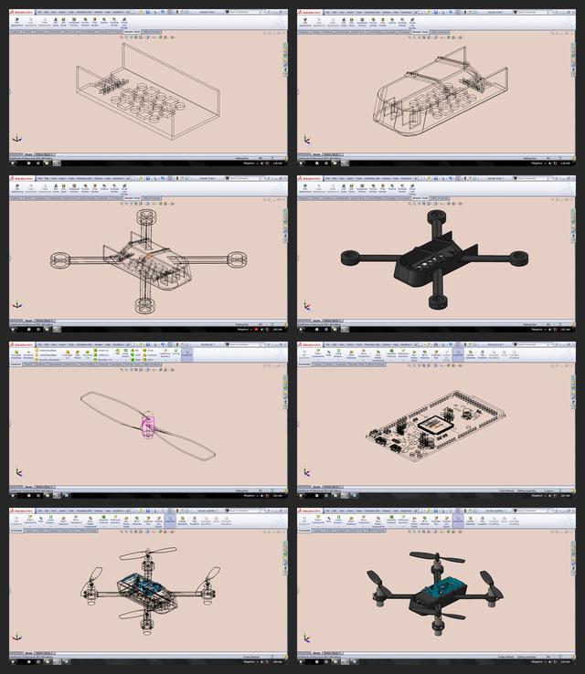 彩虹无人机solidworks建模 (无人机模型solidworks)