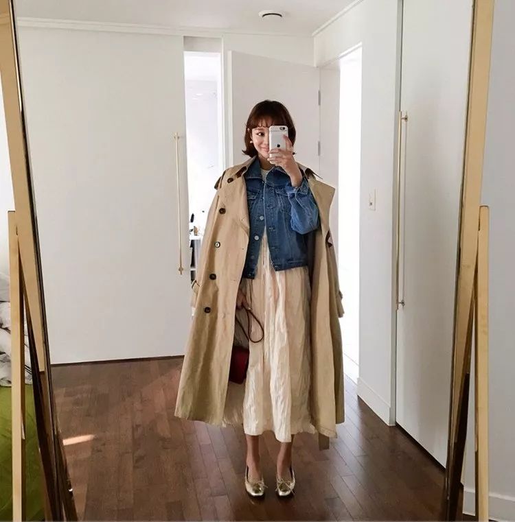韩版风衣怎么穿最好看,这个春天的美丽穿搭