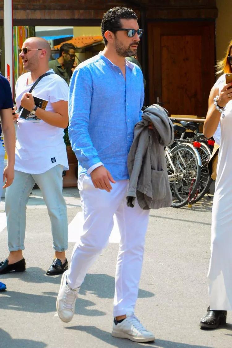 舒适清凉的衬衫,纯亚麻细布衬衫非常适合夏季穿着