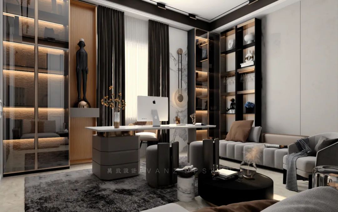 董事长办公室落地窗装修效果图,5000平方董事长办公室装修