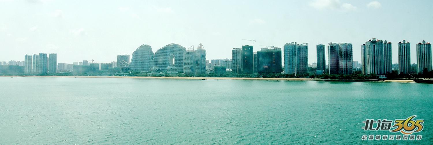 航拍北海第二湾,北海北岸震撼航拍