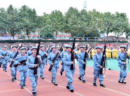 学校超燃运动会献礼建党100周年,师一锦江校区团体操