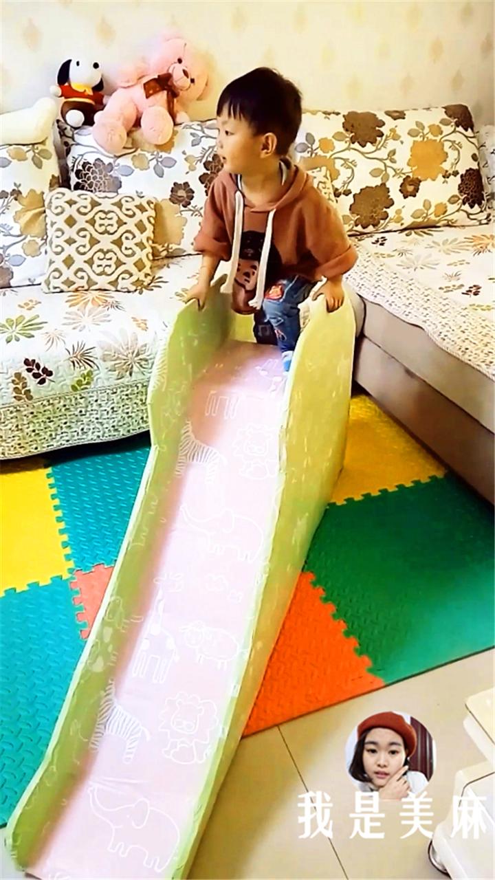 60个奶粉桶做滑梯视频,用29个奶粉罐来做一个滑滑梯