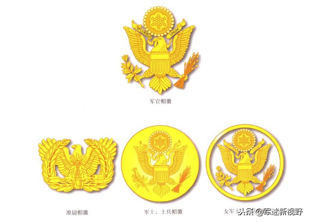 军服帽徽,军服领章帽徽佩戴