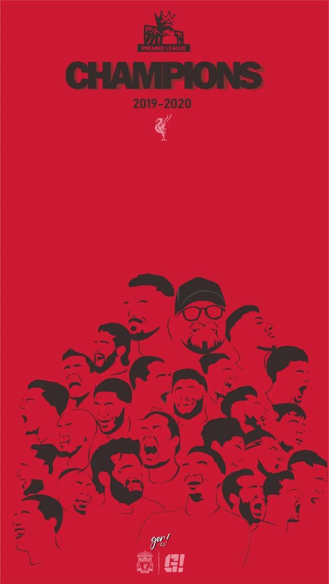 利物浦夺冠海报,利物浦英超夺冠壁纸