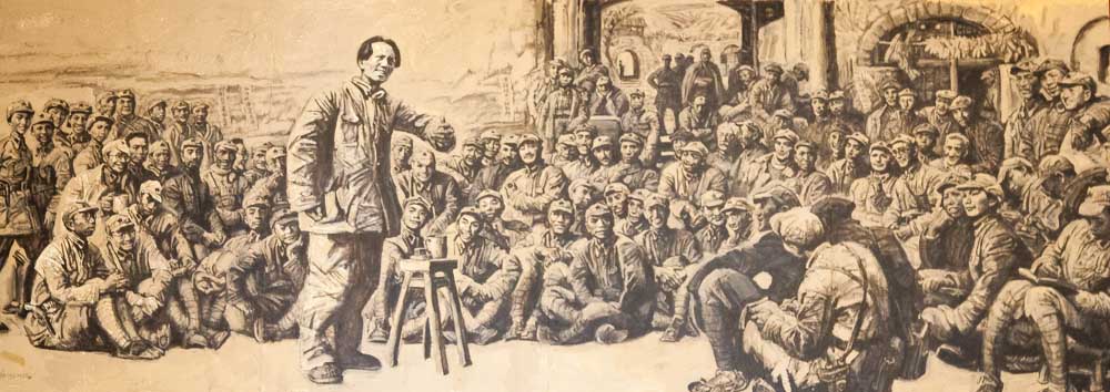 胡志渊油画作品欣赏,沈尧伊《彝海结盟》油画作品