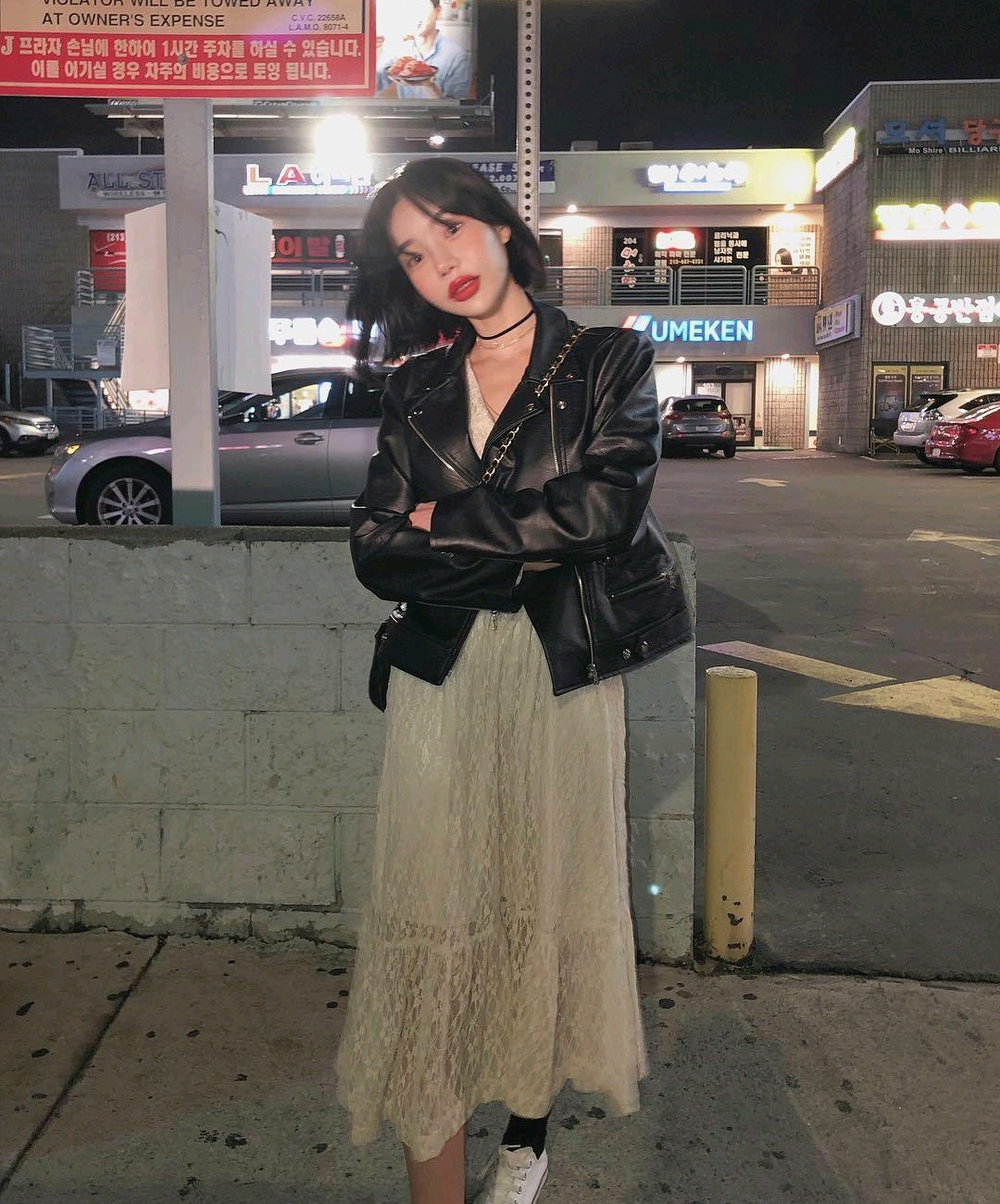 女士冬季最流行的穿搭皮衣,女明星皮衣时尚潮流搭配