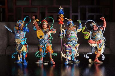 西安传统面塑手办,非物质文化遗产面塑