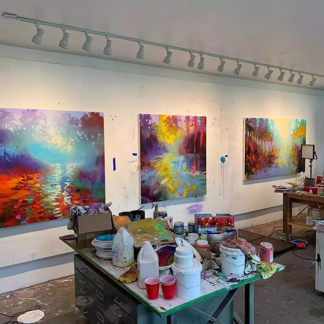 三个画家笔下的雪景,三位油画家的风景画