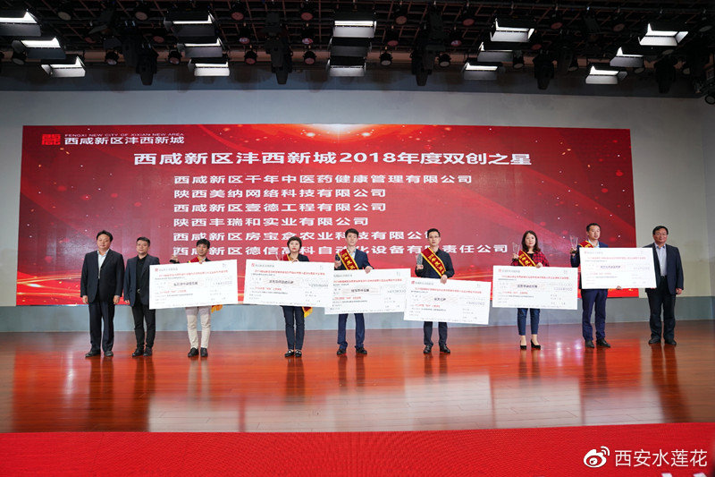 沣西新城入区企业表彰大会现场兑现3900余万元奖金助力企业发展