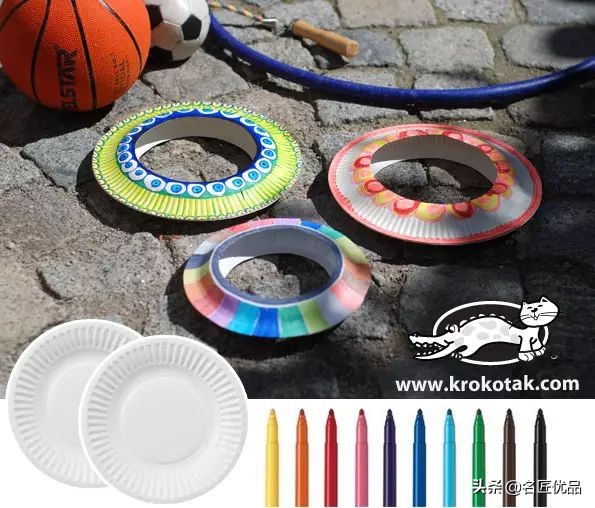 长方形创意纸盘美工作品,纸盘子手工秋天