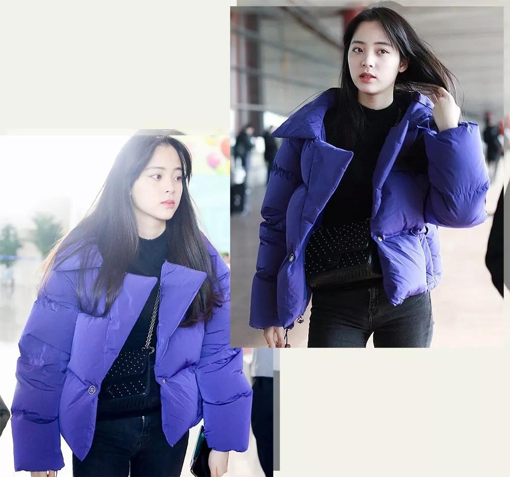 杨幂波司登羽绒服白色中长款,杨幂穿波司登羽绒服是哪一款