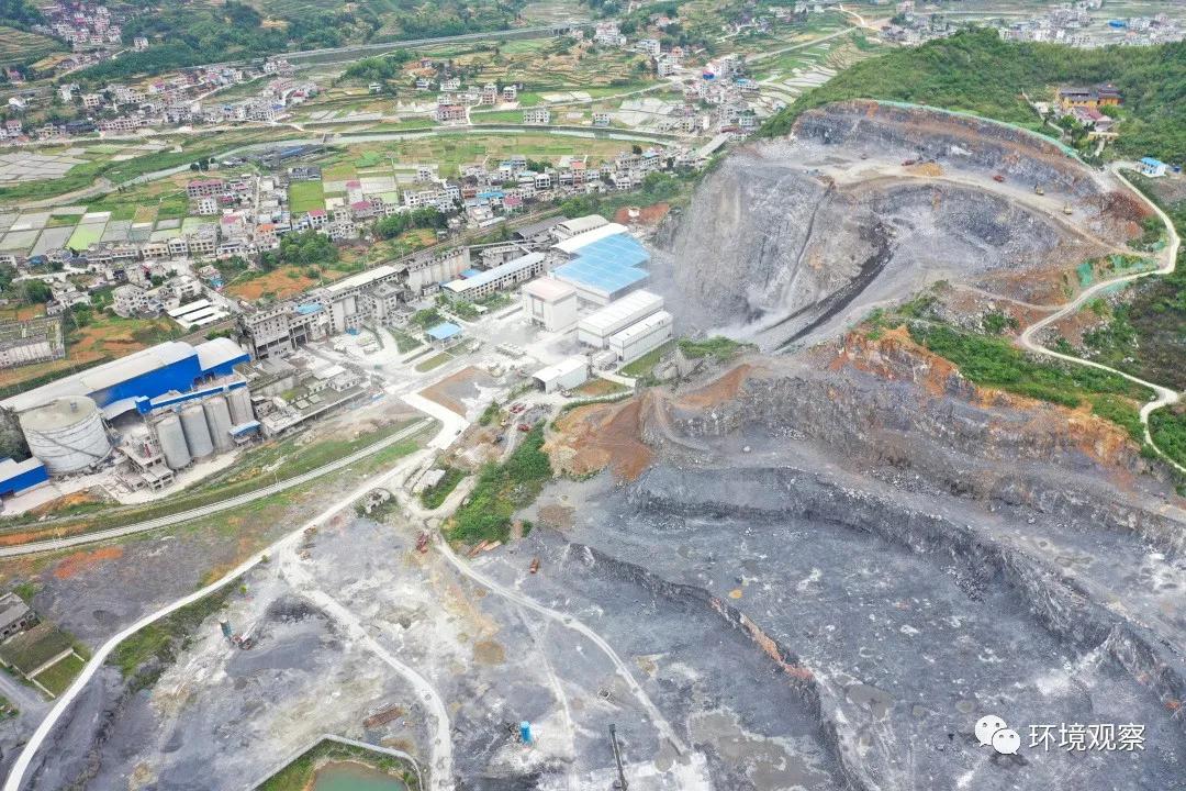 新化西河镇天马采石场,石料厂生产线粉尘大不处理