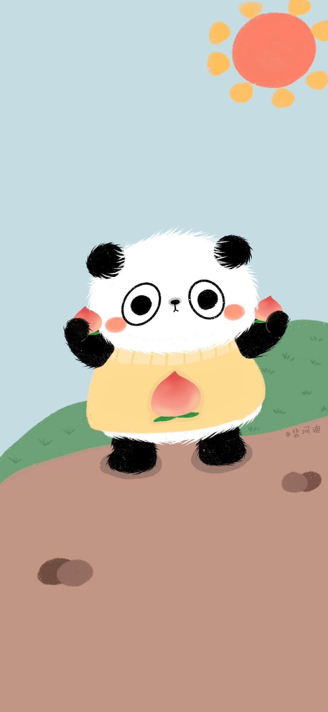 可爱圆滚滚熊猫壁纸,卡通熊猫壁纸可爱萌萌