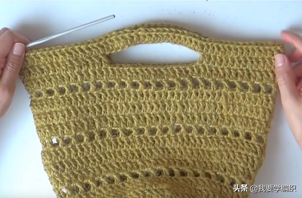 圆筒手提袋钩织教程,女士手提袋钩织全教程视频