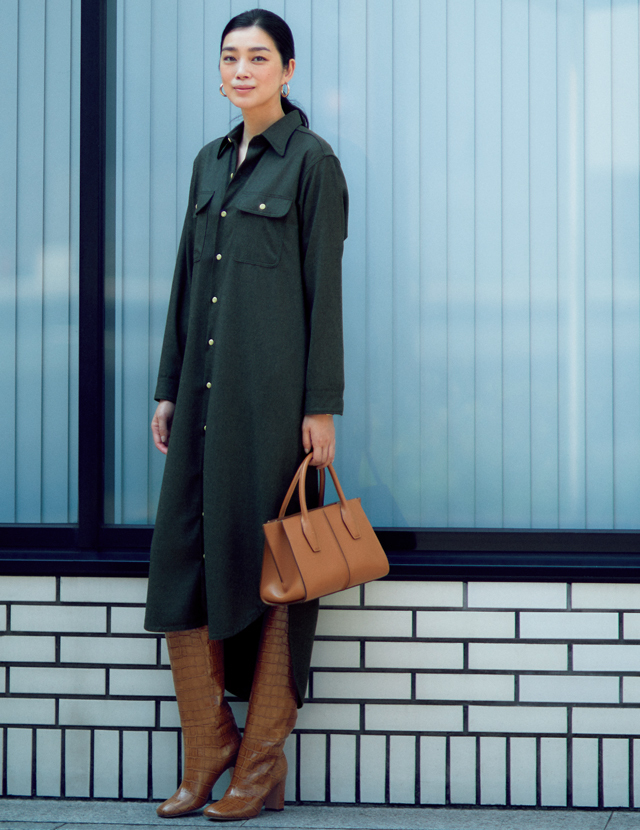 长靴配短裙的秋冬穿搭,长靴短裙子穿搭