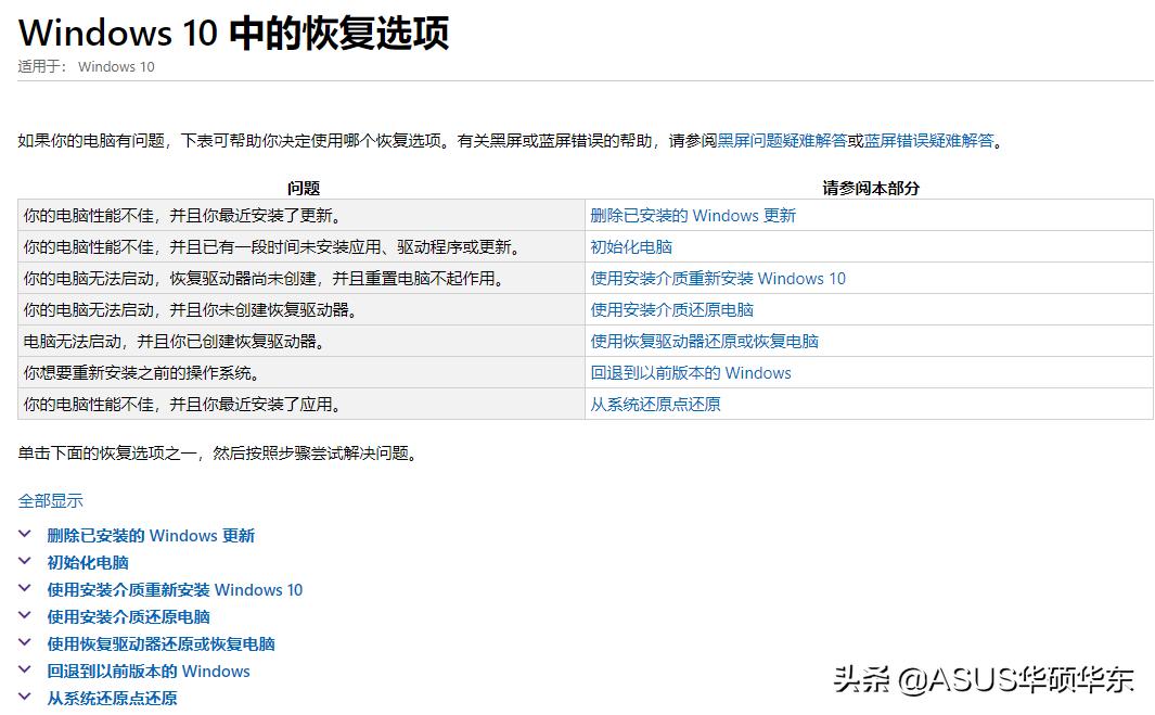 系统重置出现问题,为什么系统没有重置选择