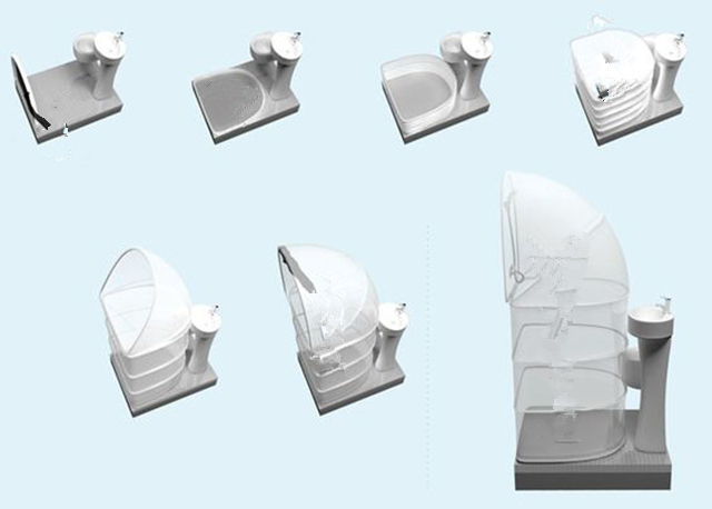 卫生间简易推拉式淋浴房,淋浴房既简单又实用