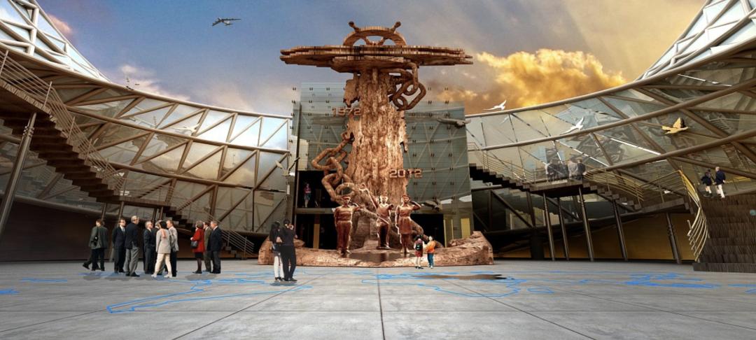 展馆序厅效果图,展馆序厅设计