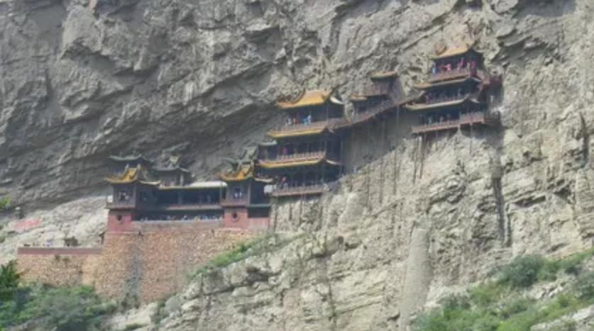 山西悬空寺发现膨胀螺丝,悬空寺膨胀螺丝图