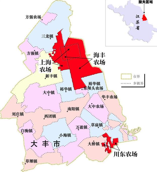 上海18个农场地理分布图,上海最大的农场在哪里