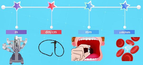 微型机器人和传统机器人结合实现体内狭小腔道的快速高精度递送