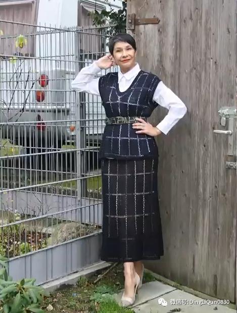 中老年人女冬季针织衫教程,针织中老年女装新款