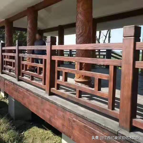 水泥仿木栏杆价格多少钱一米,景观水泥仿木护栏定制一米多少钱