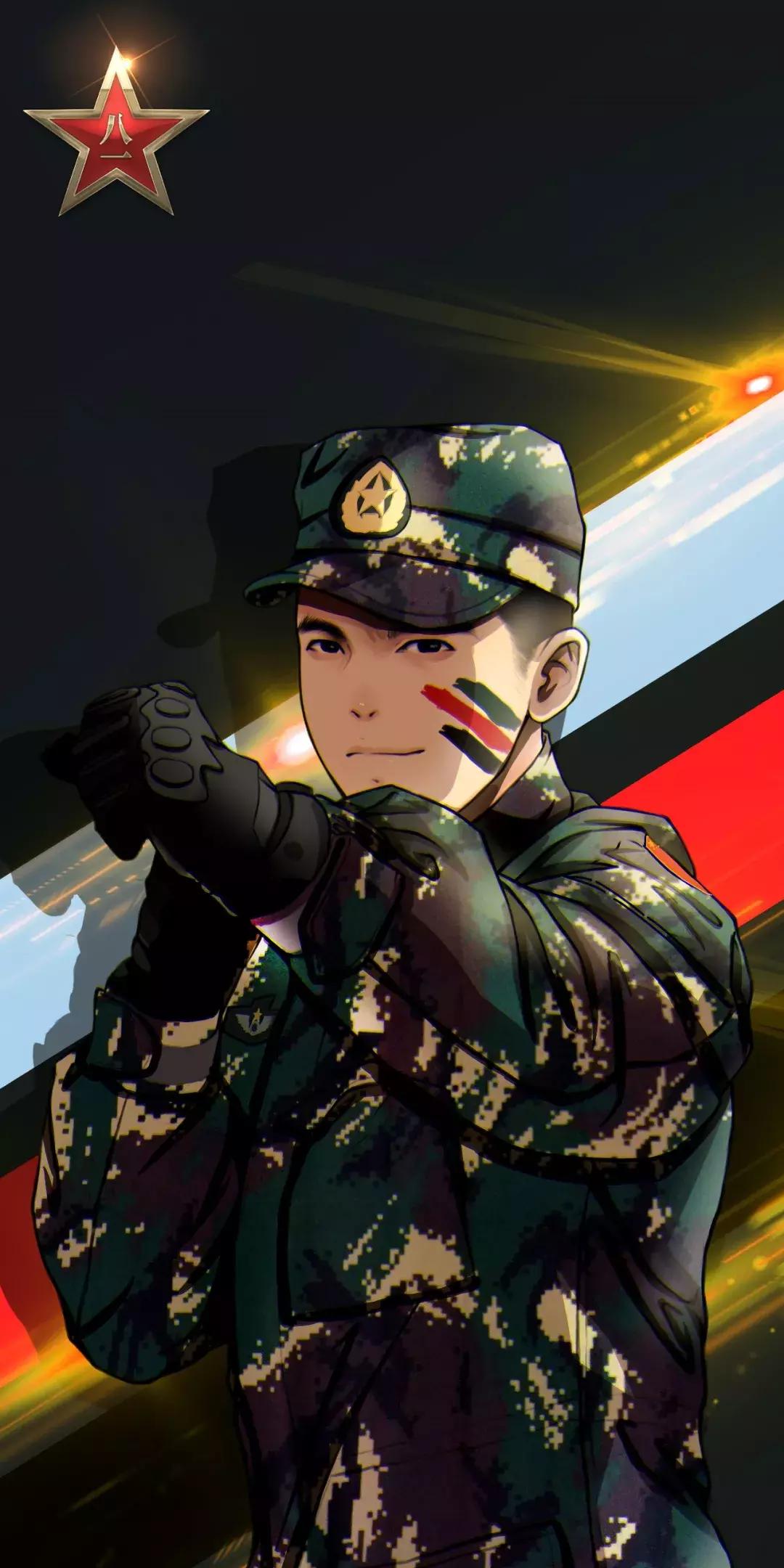 中国军人生日快乐,军人生日快乐动态图片