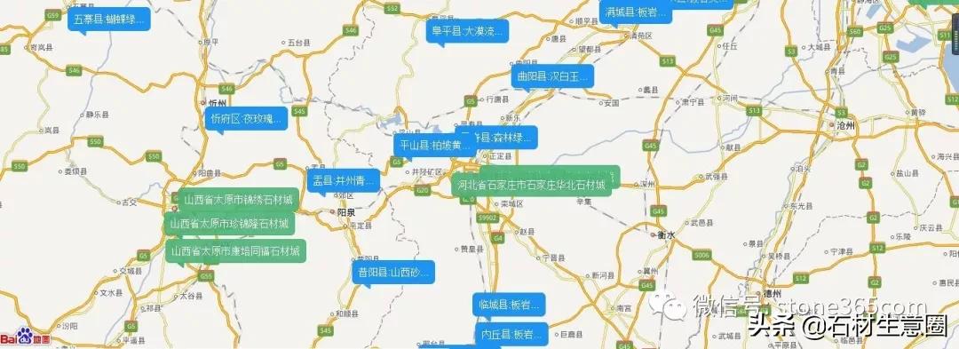 全国石材分布图最新,全国花岗岩矿山分布图