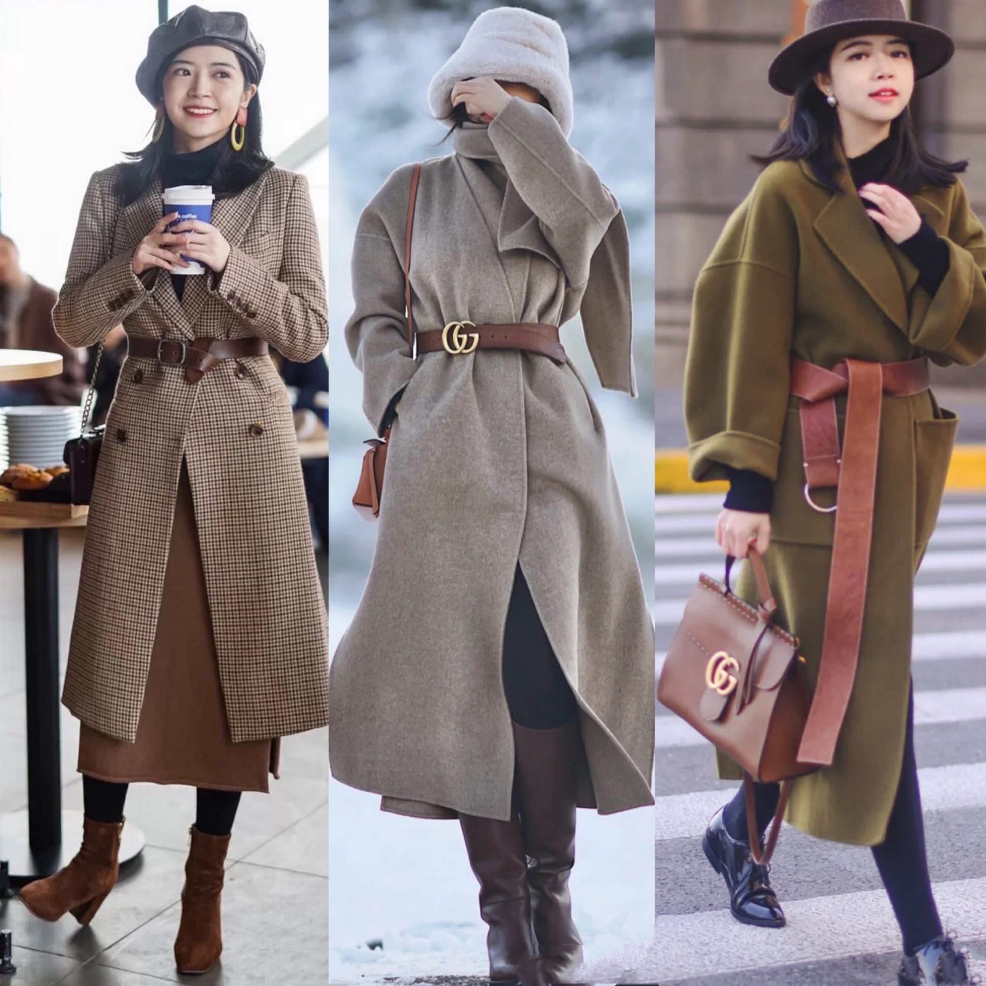 三木博主同款腰带,系细皮腰带方法简单又好看