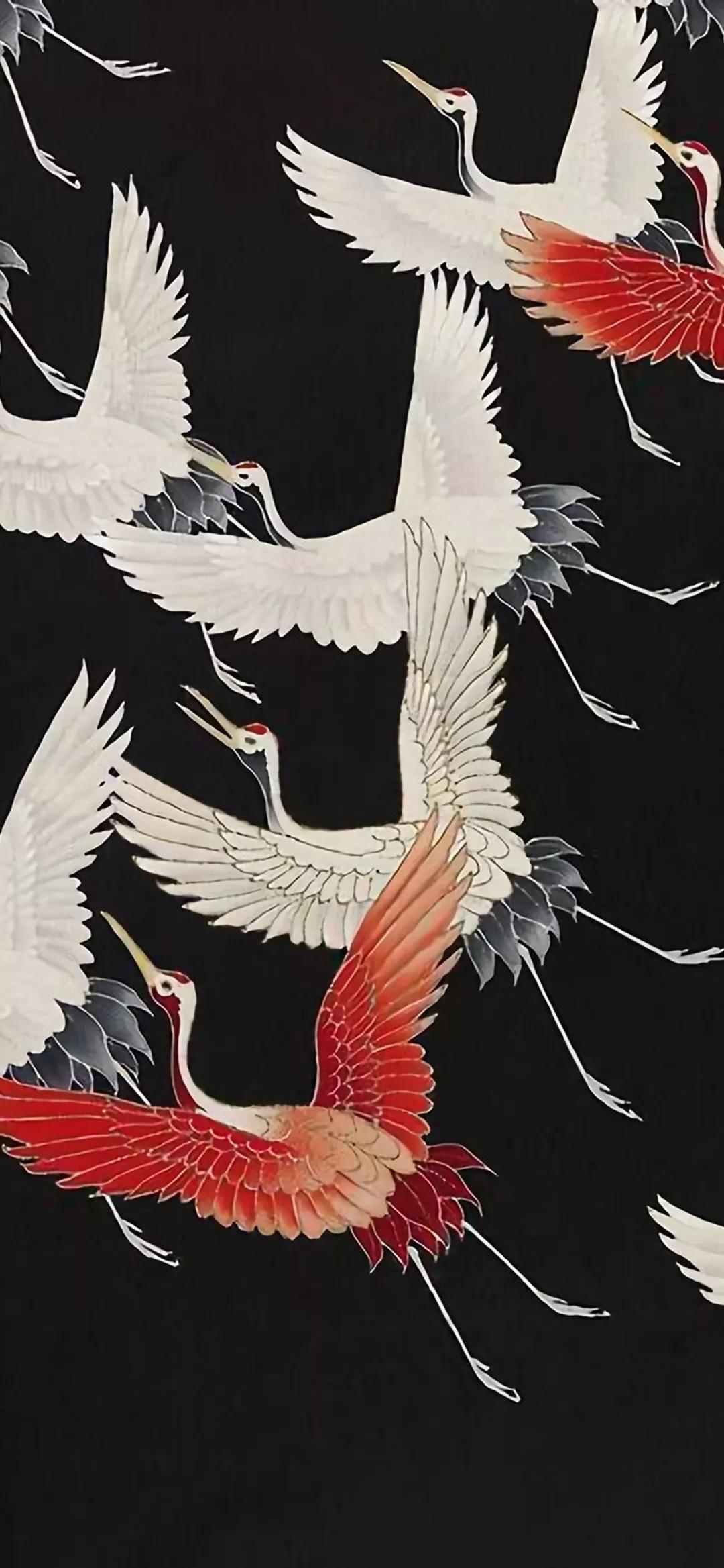 中国元素中国风壁纸横图仙鹤,超高清古风仙鹤壁纸