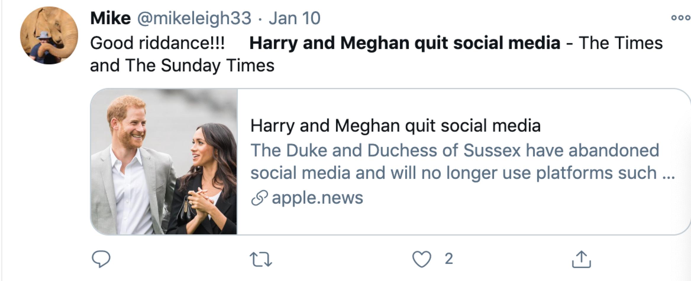 喷子太多，网暴把哈梅夫妇都吓跑了？