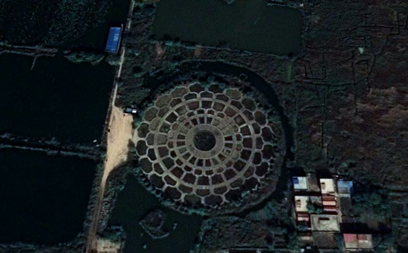 卫星上看河南周口淮阳区：坐拥国内最大环城湖，城区位于岛屿上