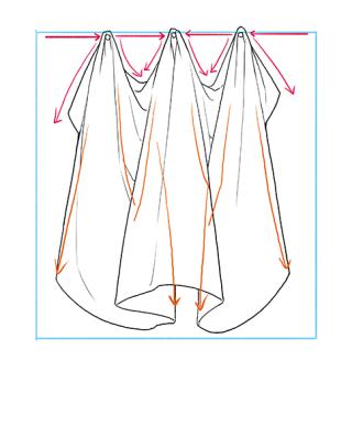 如何画衣服的褶皱感线条,如何画衣服褶皱颜色