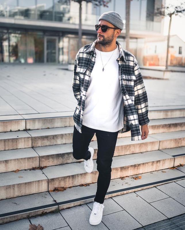 男白色衬衫搭配印花牛仔裤合适吗,男生黑色衬衫配什么颜色的牛仔裤