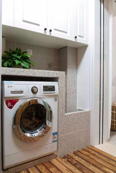 洗衣房增加洗衣机和洗拖把池,卫生间设计洗衣房拖把池