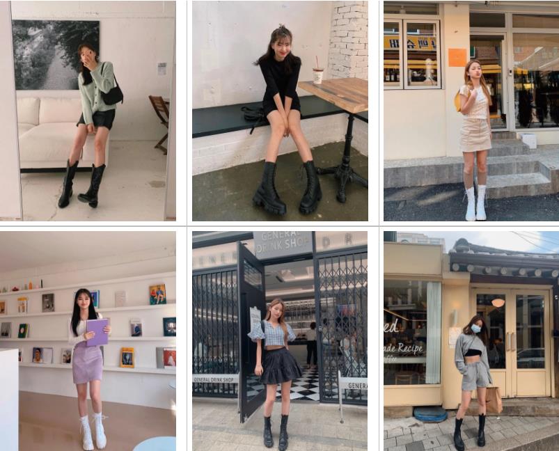裙子靴子夏季,裙子靴子搭配夏季
