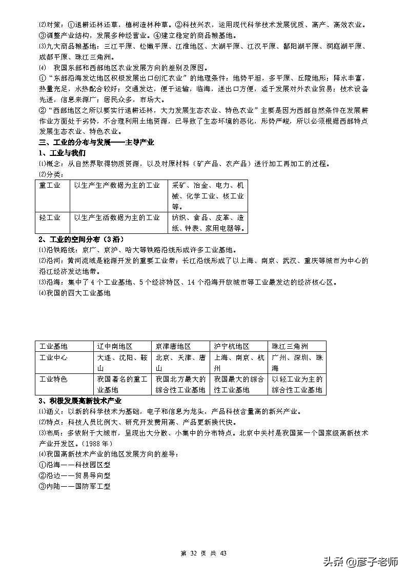 （超详超全）初中地理知识点归纳汇总，七八九年级同学通用