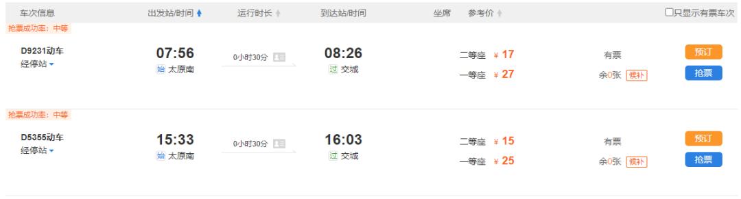 太原至吕梁动车票价出炉,太原至吕梁汾阳动车正式开行