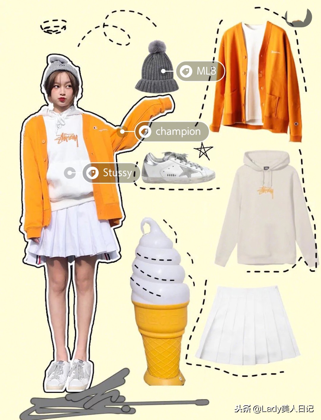 卫衣+裙子又被穿火了，加个小帽子可爱死了，什么身材都能穿