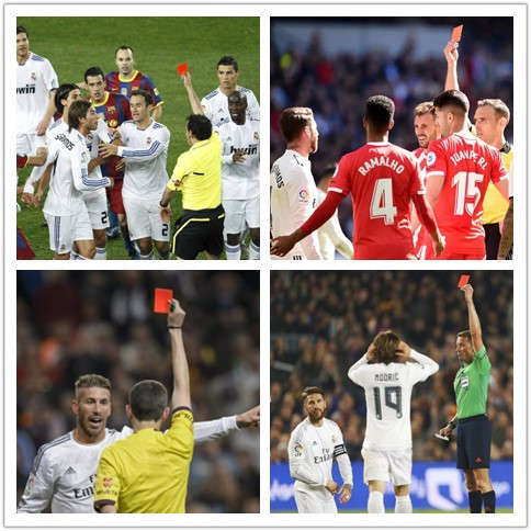 皇马铁闸历史记录,红牌纪录保持者拉莫斯